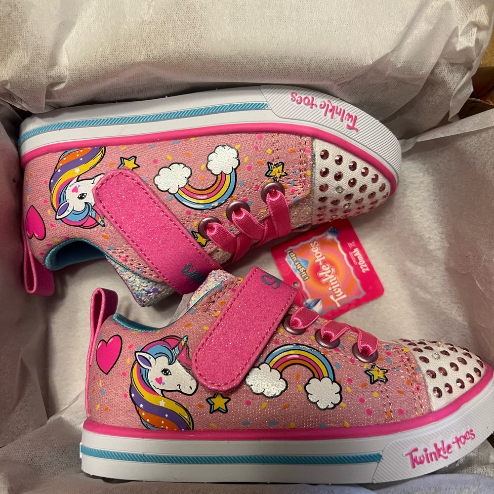 Skechers Girls Unicorn Caze Light up Shoes

-Light up